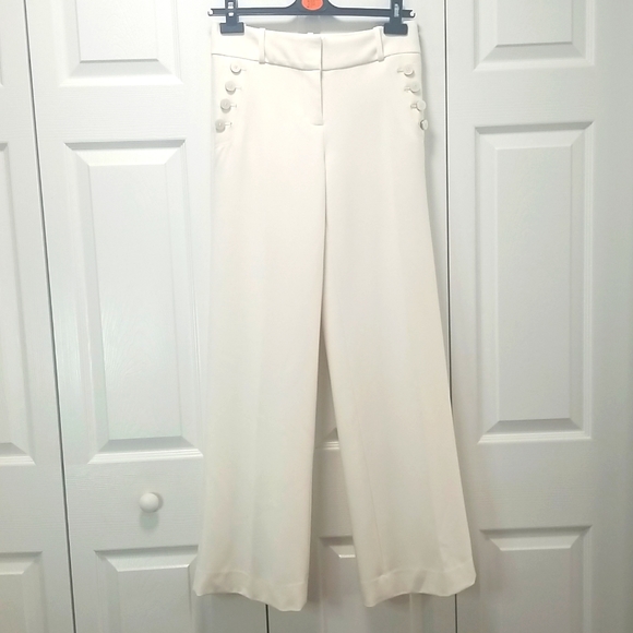 The Limited Pants - The Limited Luxe Collection Drew Fit Boot Cut Cream Dress Pants Size 0